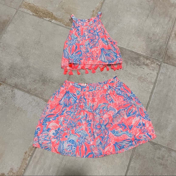 Lilly Pulitzer 0 Selina 2 Piece Cropped Set Skirt - Picture 3 of 5